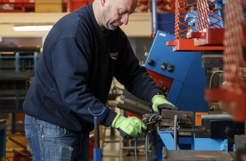 Rubber Moulding in the Nufox Rubber Factory in Manchester, UK